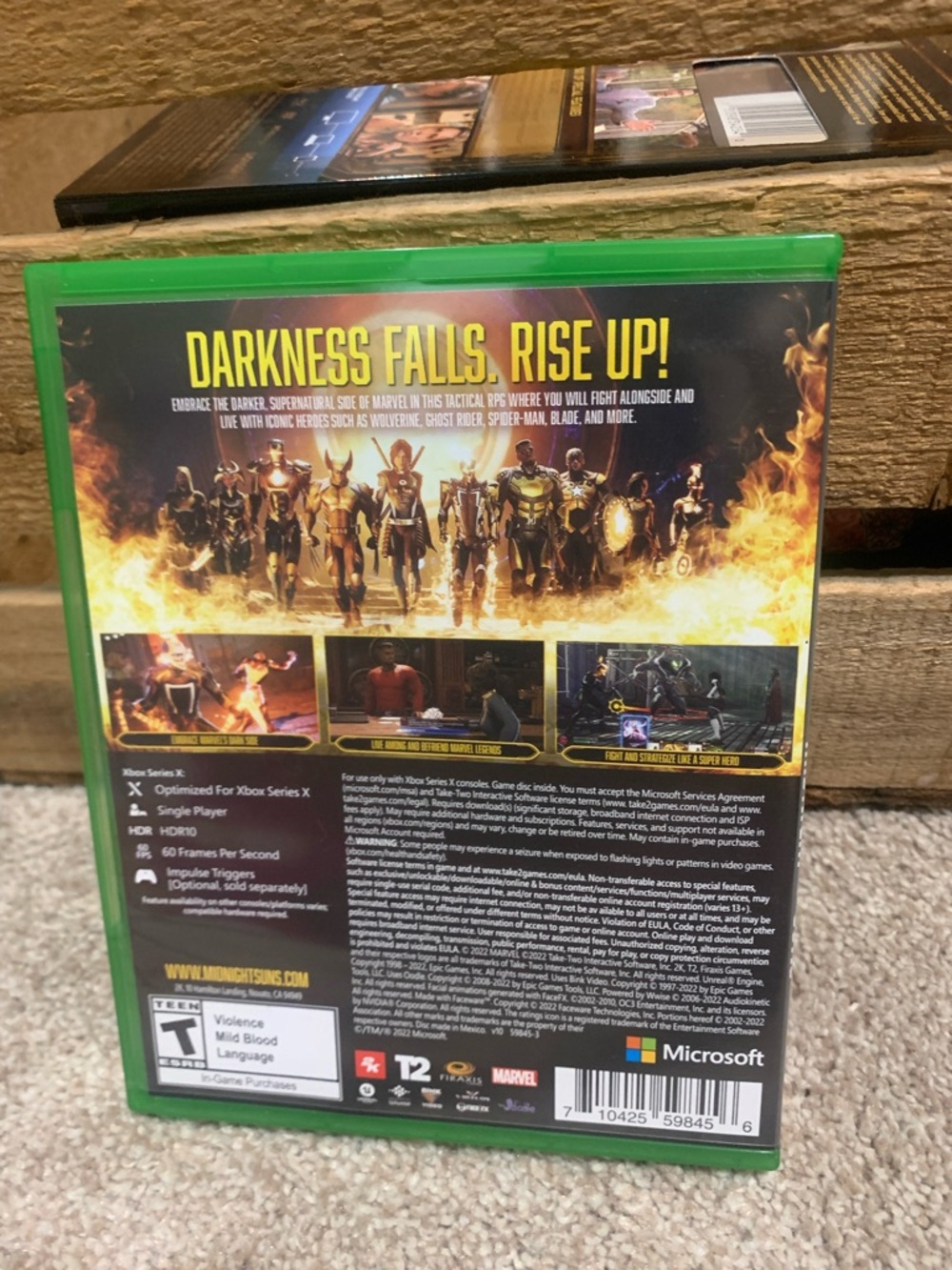 Xbox Game Case - Dark Action Cover in Green and Black